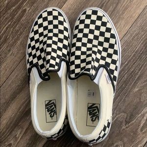 Vans slip on checkerboard women’s 12 men’s 10.5